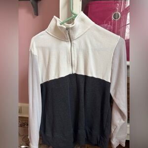 J Crew Factory Women’s Colorblock  Half Zip Sweatshirt - Size Medium